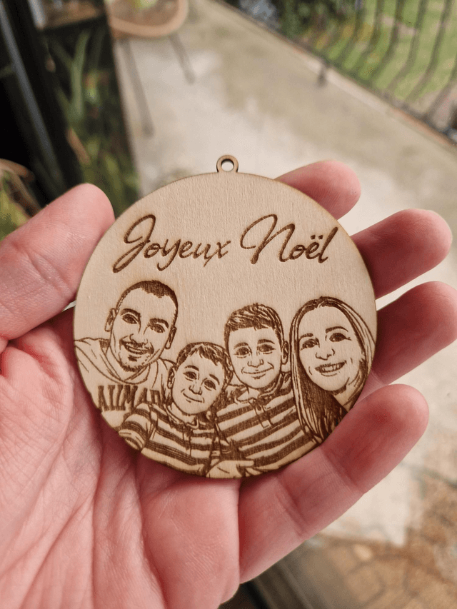 Suspension de Noël "Portrait de famille"